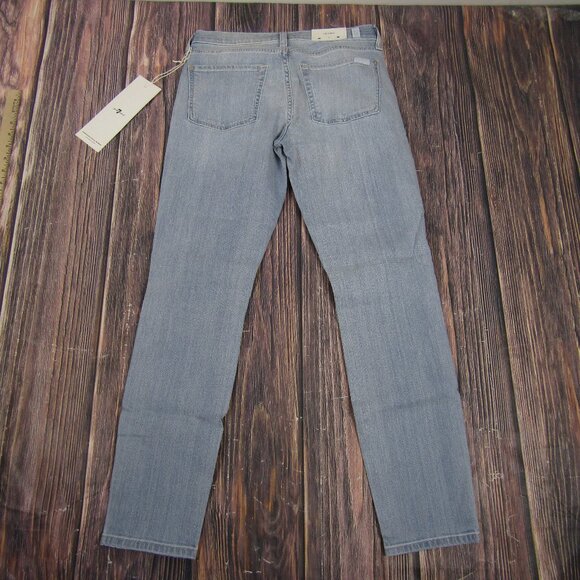 7 For All Mankind NEW Womens 27 Light Blue Wanona Au0150360 Lwan Skinny Jeans - Picture 7 of 8
